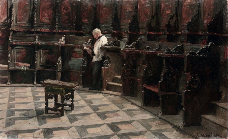 Salvatore Marchesi (1852-1926) Coro  - Asta Antiquariato e Dipinti Antichi - I - Cambi Casa d'Aste