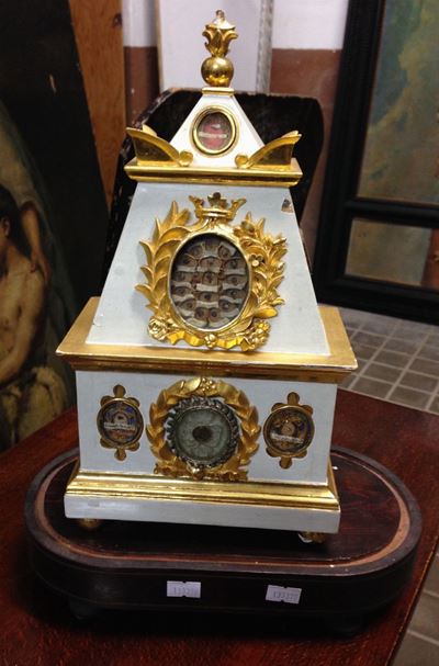 Reliquiario in Legno Laccato e Dorato, XVIII Secolo