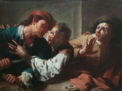 Domenico Maggiotto (venezia 1713-1794)giocatori di Carte