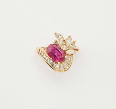 Anello con Rubino Burma di Ct 2,70
