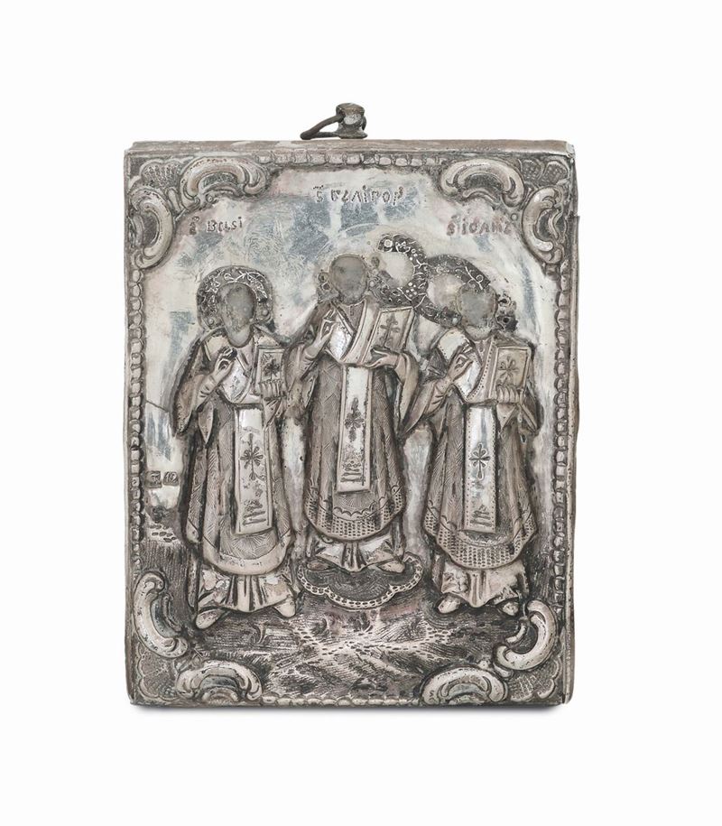 Icona con rizza in argento  - Asta Argenti da Collezione Italiani ed Europei - II - Cambi Casa d'Aste