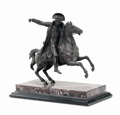 Scultura in Bronzo Raffigurante Napoleone a Cavallo, XIX Secolo
