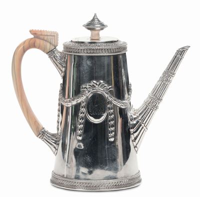 Caffettiera Inglese in Argento, XIX Secolo