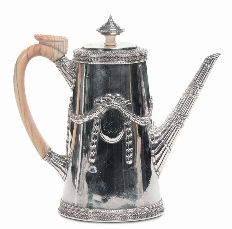 Caffettiera inglese in argento, XIX secolo  - Asta Argenti da Collezione Italiani ed Europei - II - Cambi Casa d'Aste