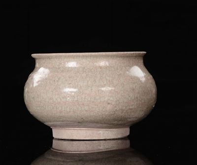 Vaso in Grès con Smalto Tea-dust, Cina, Dinastia Qing, XIX Secolo