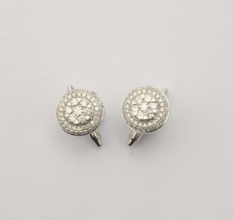 A pair of diamond and gold cufflinks  - Auction Fine Jewels - I - Cambi Casa d'Aste