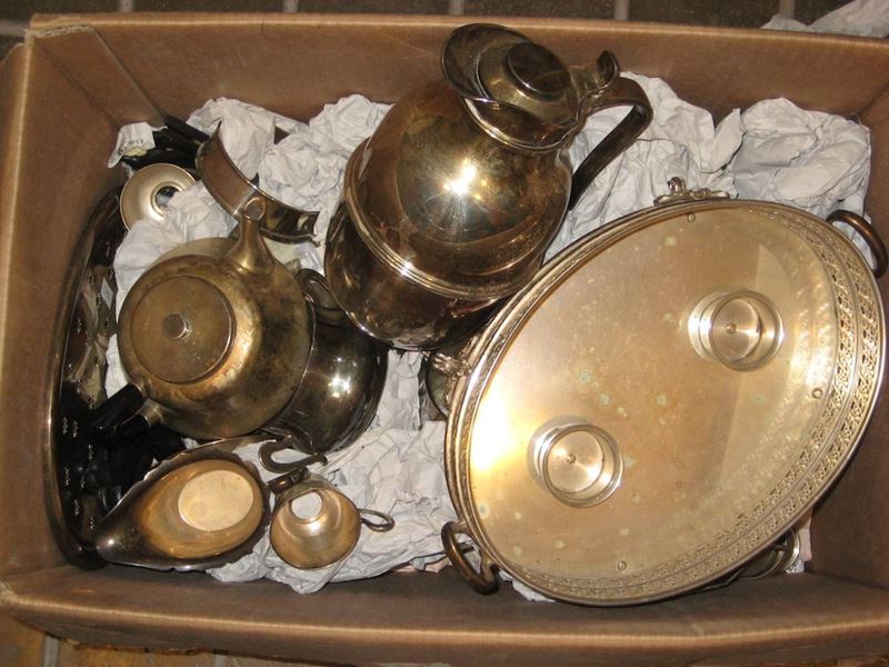 Lotto misto di oggetti in argento e metallo argentato  - Asta Antiquariato e Dipinti Antichi - I - Cambi Casa d'Aste