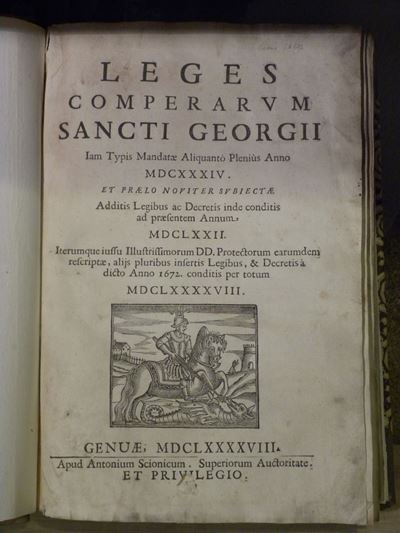 Economia - Genovaleges Comperarum Sancti Georgii..