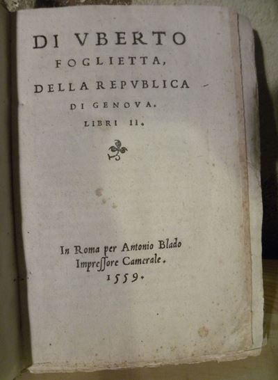 Uberto,fogliettadella Repubblica di Genova Libri II..