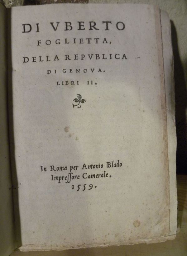 Uberto,Foglietta Della Repubblica di Genova libri II..