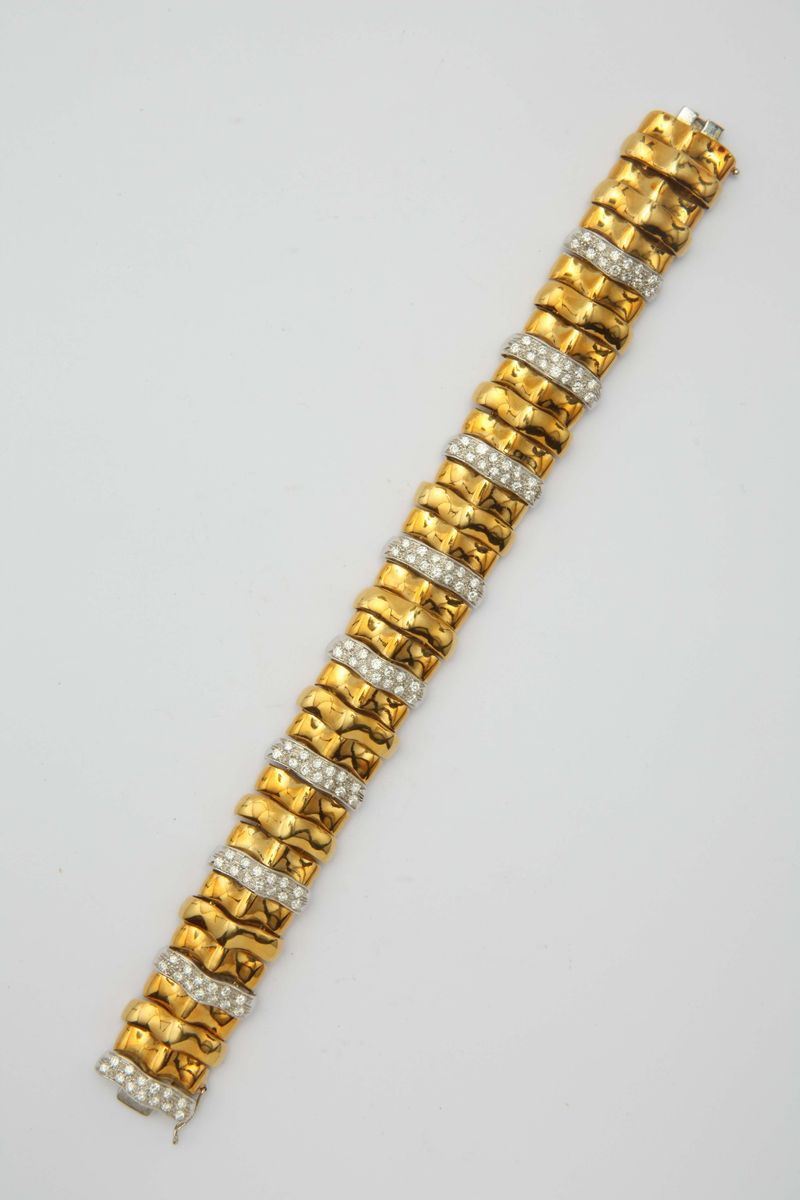 A gold and diamond bracelet  - Auction Fine Jewels - I - Cambi Casa d'Aste