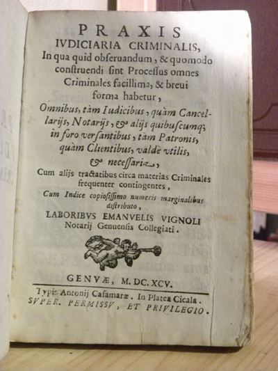 Emanuele Vignolopraxis Iudiciaria Criminalis..