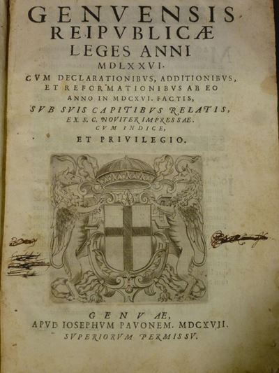 Leggi -genovagenuensis Reipublicae Leges Anni 1576..