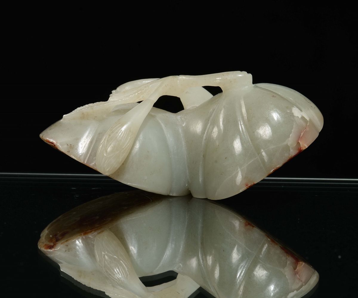 Gruppo in Giada Celadon Scolpita a Guisa di Pomodori, Cina, Dinastia Qing, XIX Secolo