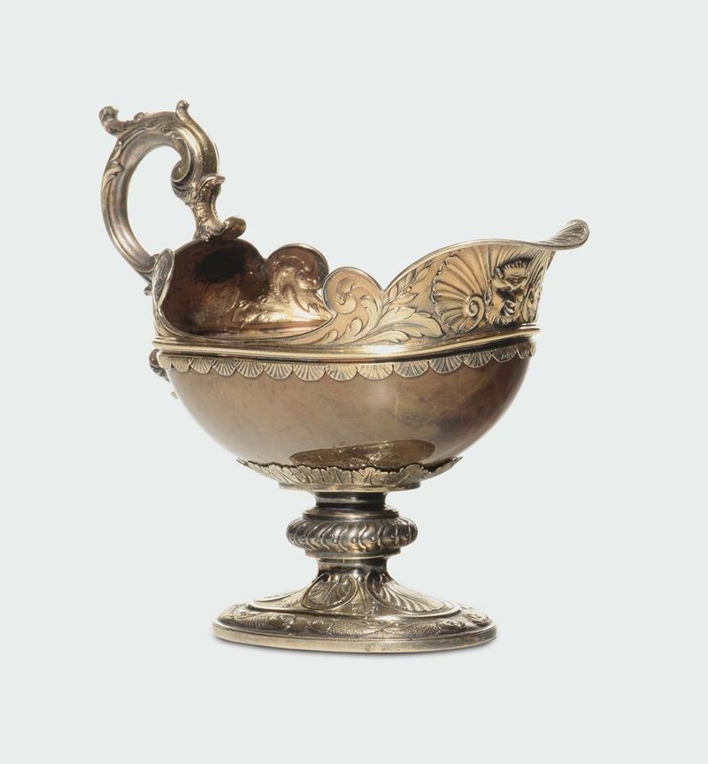 A gilt and gem, silver jug, Italian or French manufacture, 19th-20th century  - Auction Fine Silvers - I - Cambi Casa d'Aste