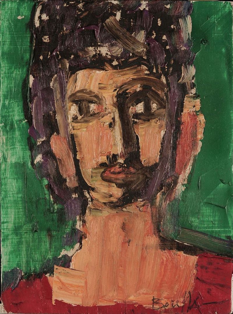 Rocco Borella (1920-1994) Ritratto  - Auction Second half-20th Century Ligurian Masters - I - Cambi Casa d'Aste