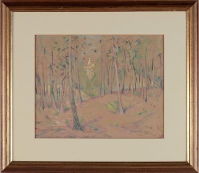 Paolo Rodocanachi (1891-1958)scorcio con Alberi