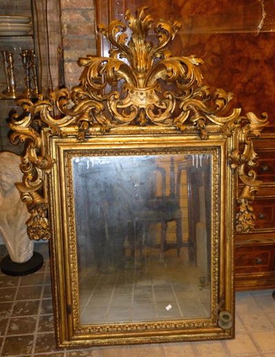 Specchiera in Legno Dorato, XX Secolo