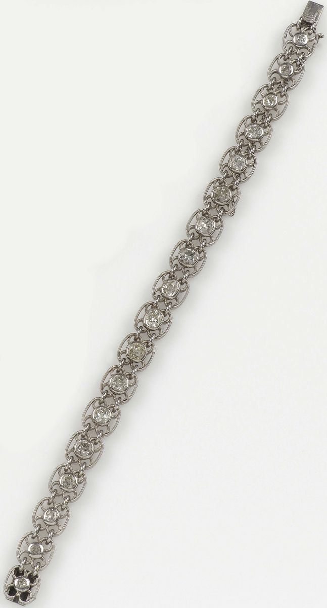 Bracciale con diamanti  - Asta Fine Jewels - II - Cambi Casa d'Aste