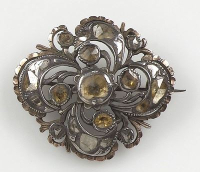 Spilla Diamanti Taglio a Rosa