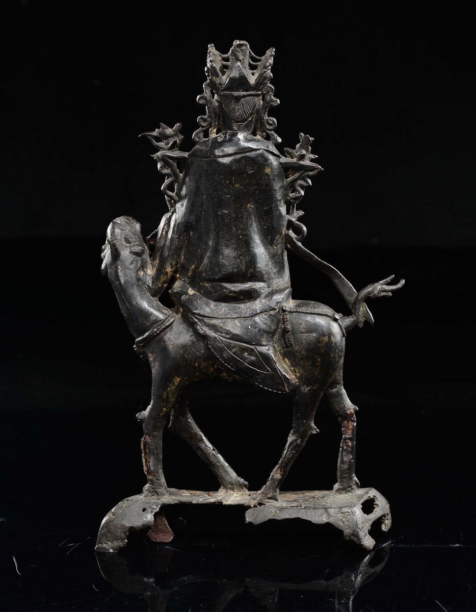 Guanyin su cavallo, bronzo, Cina, Dinastia Ming, XVII secolo