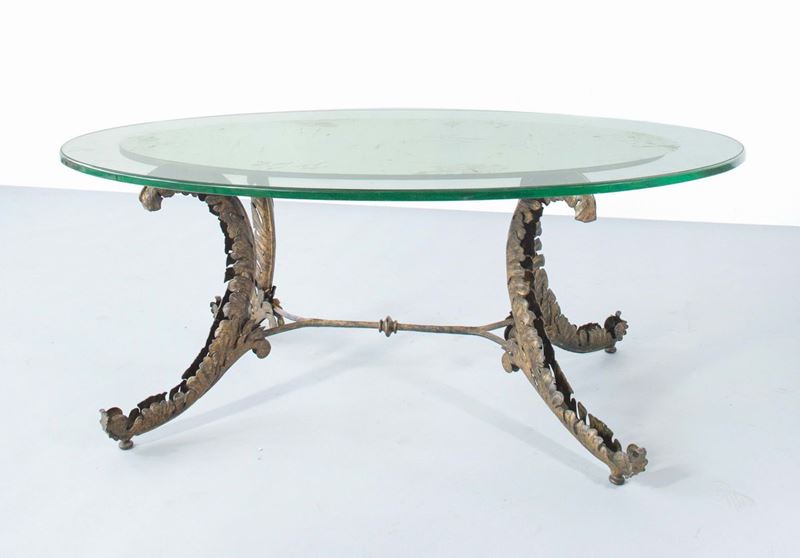 Tavolo con piano in cristallo parzialmente specchiato  - Asta Design - IV - Cambi Casa d'Aste