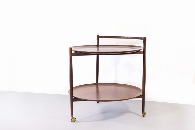 Carrello con struttura in legno di teak  - Auction Design - IV - Cambi Casa d'Aste