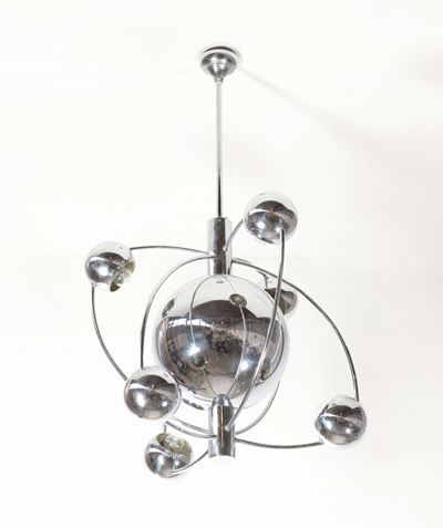 Lampada da Soffitto in Metallo Cromato