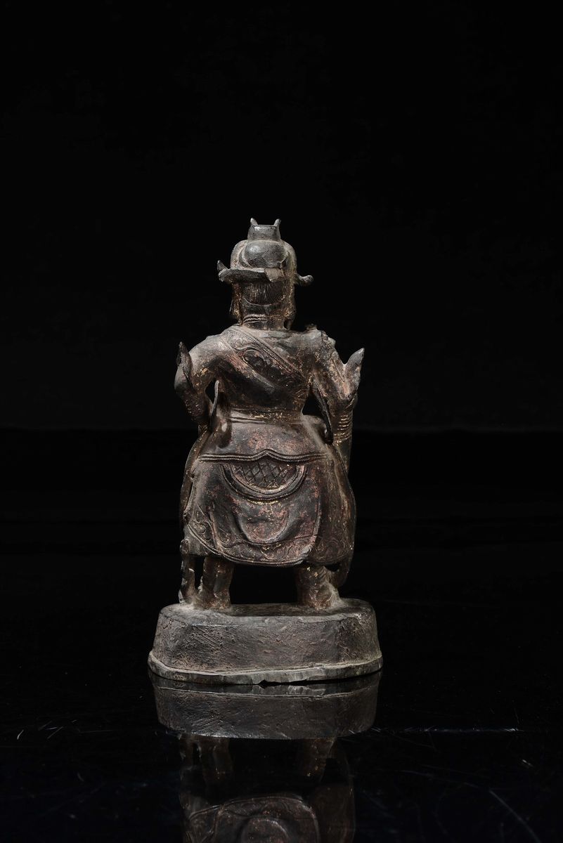 Figura di Guandi, bronzo, Cina, Dinastia Ming, XVII secolo