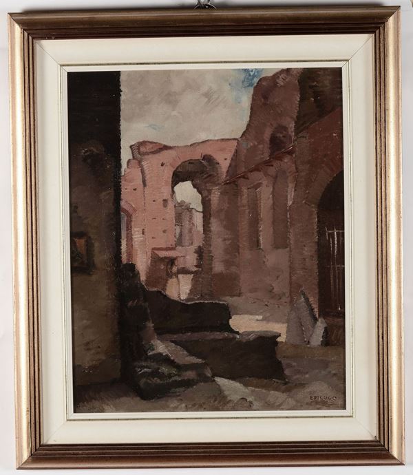 Igino Epicoco Scorcio di rovine romane