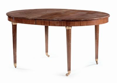 Tavolo da Pranzo Allungabile con Cinque Sedie, XIX Secolo