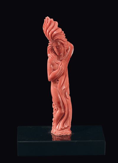 Figura di Guanyin con Capelli Sciolti Coperta da Veli, Cina, Dinastia Qing, Fine XIX Secolo
