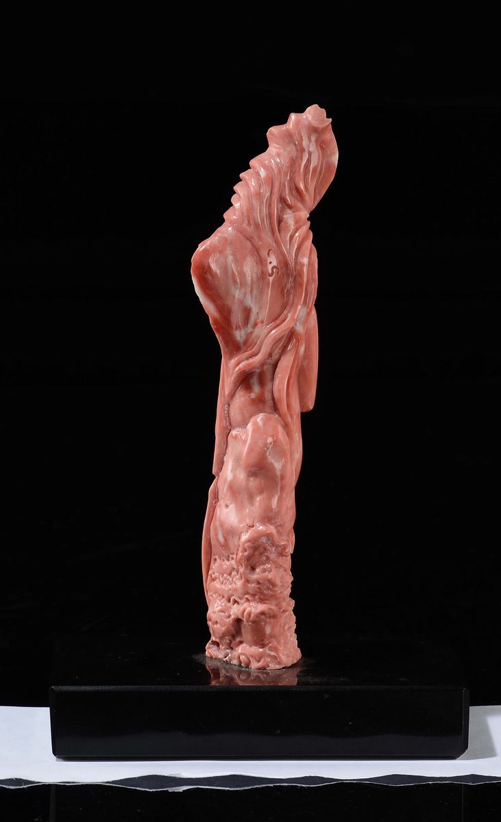 Figura di Guanyin con Capelli Sciolti Coperta da Veli, Cina, Dinastia Qing, Fine XIX Secolo