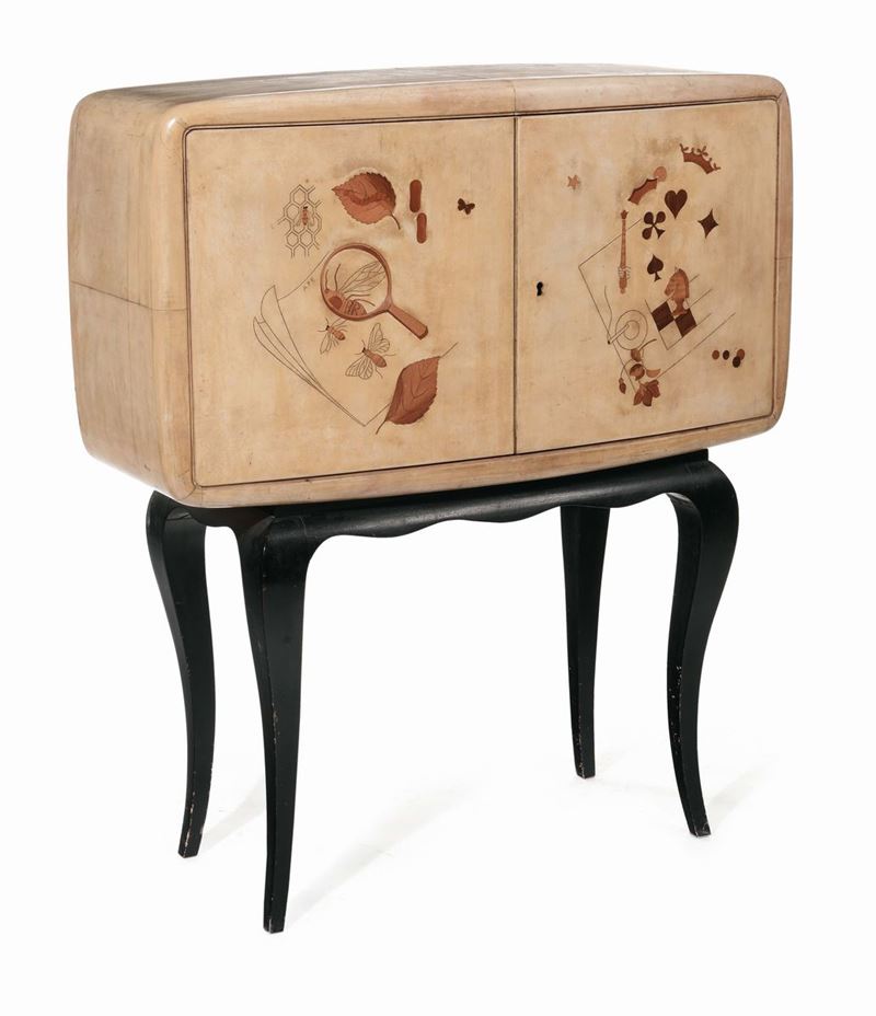 Mobile bar con piedi ebanizzati  - Asta Design - IV - Cambi Casa d'Aste