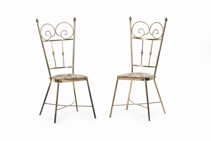 Coppia di sedie in ottone  - Auction Antique and Old Masters - I - Cambi Casa d'Aste