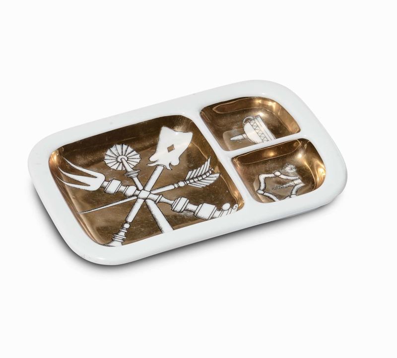 Piero Fornasetti Antipastiera decoro Posateria  - Asta Design - IV - Cambi Casa d'Aste