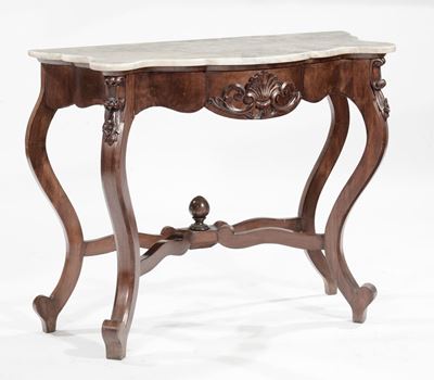 Console Luigi Filippo con Piano in Marmo, Inizio XX Secolo