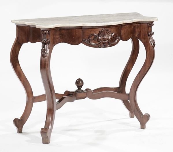 Console Luigi Filippo con piano in marmo, inizio XX secolo