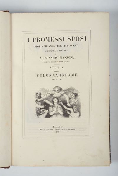 Alessandro Manzonii Promessi Sposi Storia Milanese del Secolo XVII Scoperta e Rifatta da Alessand...