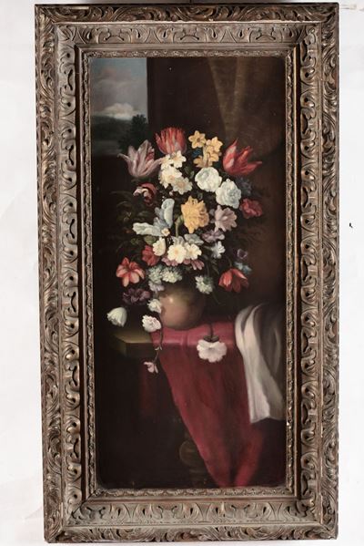 Anonimo del XIX Secolonatura Morta con Fiori