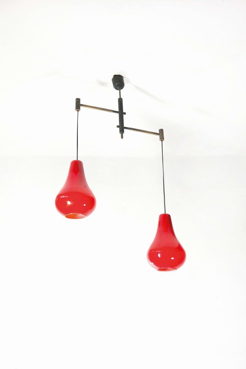 Lampadario a due luci  - Auction Design - IV - Cambi Casa d'Aste