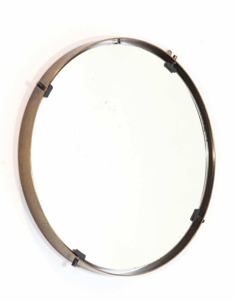 Specchio rotondo con cornice in ottone  - Auction Design - IV - Cambi Casa d'Aste