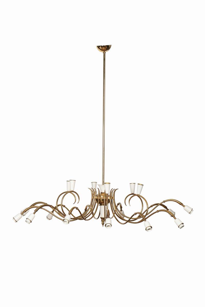 Lampadario a diciotto luci.  - Auction Design - IV - Cambi Casa d'Aste