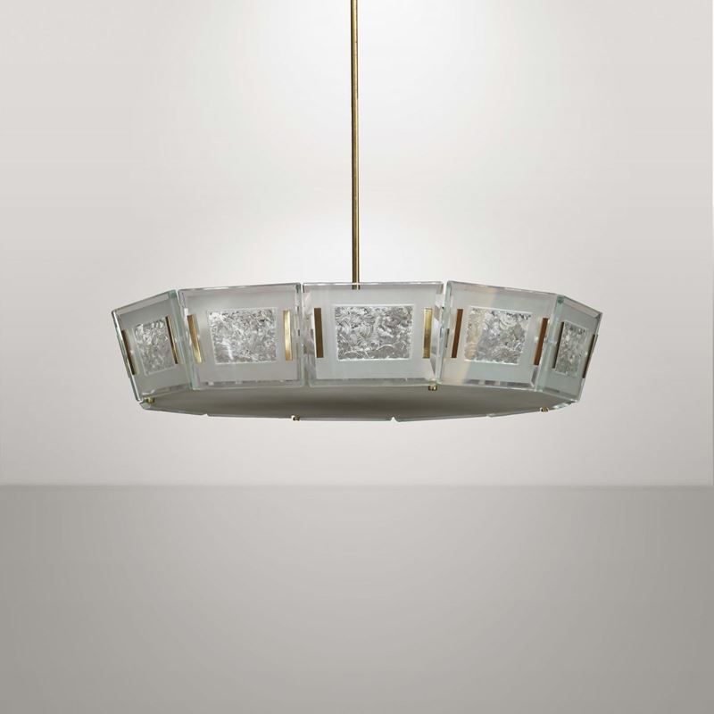 Max Ingrand per Fontana Arte Lampadario a sospensione 2270  - Asta Fontana Arte - III - Cambi Casa d'Aste