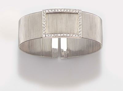 Bracciale Rigido con Decoro in Diamanti