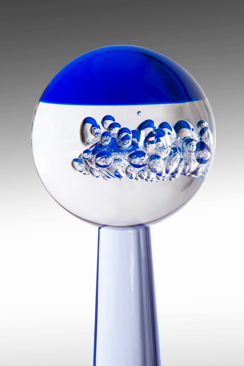 “lui e Lei” Coppia di Elementi Decorativi a Colonna in Plexiglass