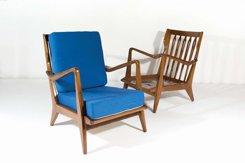 Gio Ponti Due poltrone mod. 516  - Auction Design - II - Cambi Casa d'Aste