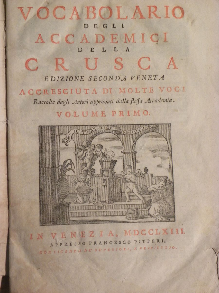 Autori Vari- Linguisticavocabolario degli Accademici della Crusca... Edizione Seconda Veneta