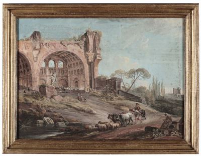 Jean-baptiste Lallemand (1716-1803)veduta della Basilica di Massenzio
