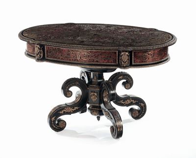 Tavolo Boulle con Piano a Biscotto, XIX Secolo